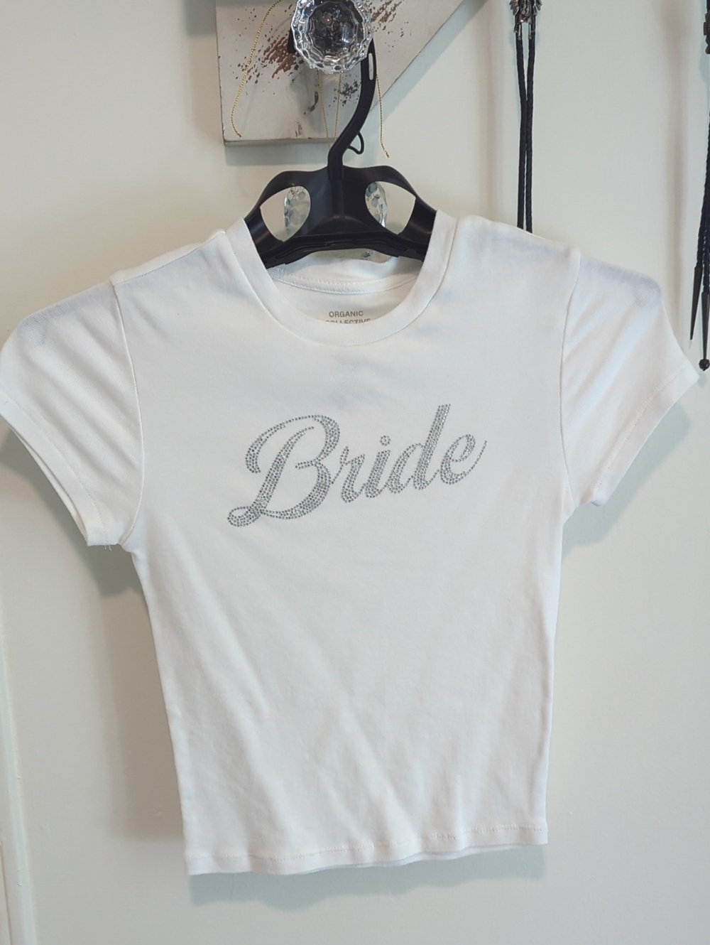 White 'Bride' Rhinestone Tee
